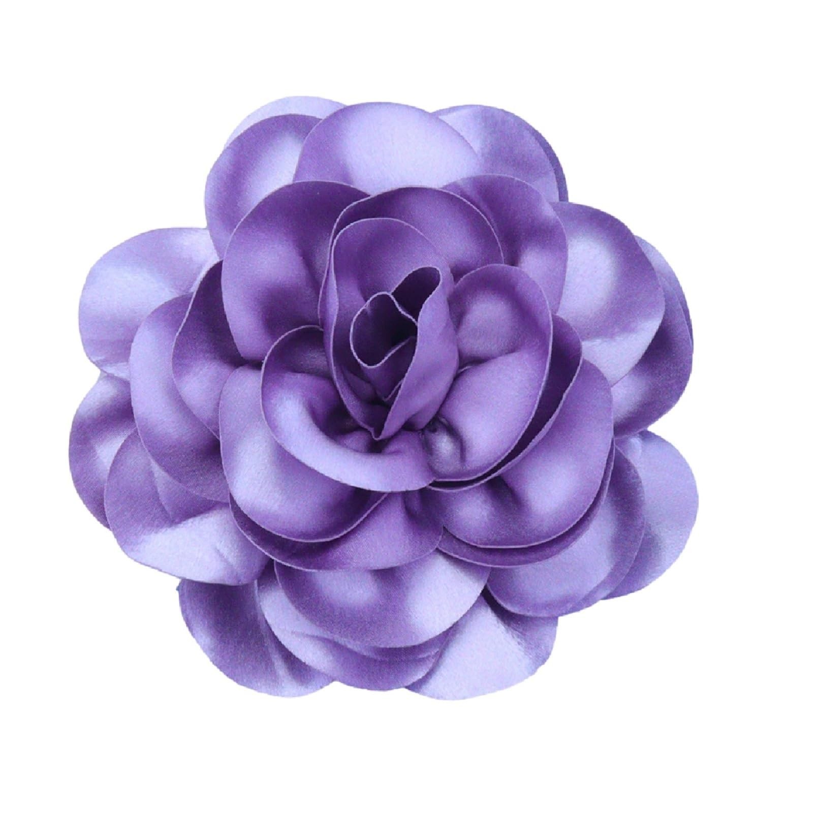 Satin Fabric Rose Flower Extra Large Big Brooches Camellia Flower Oversized B...