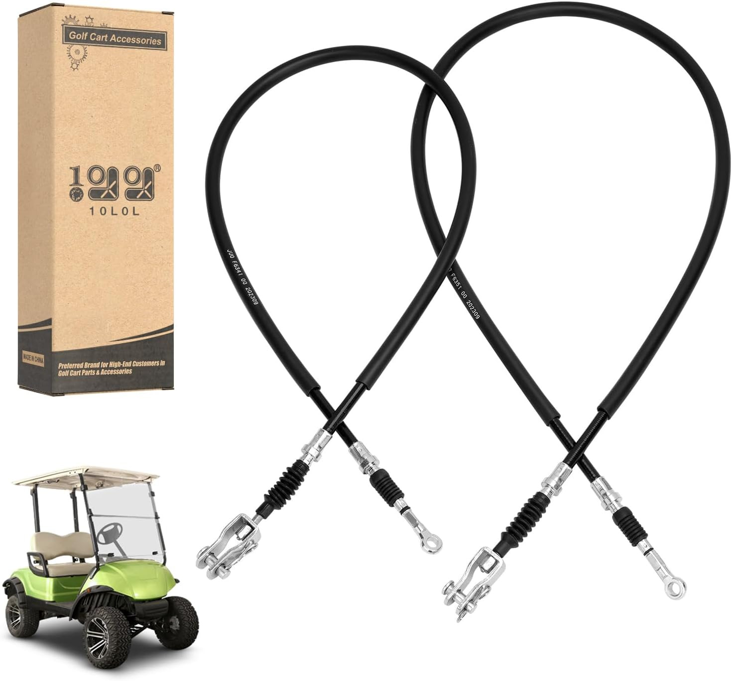 Golf Cart Brake Cable Set Compatible with Yamaha G8 G14 G16 G19 G20 G22 Gas & El