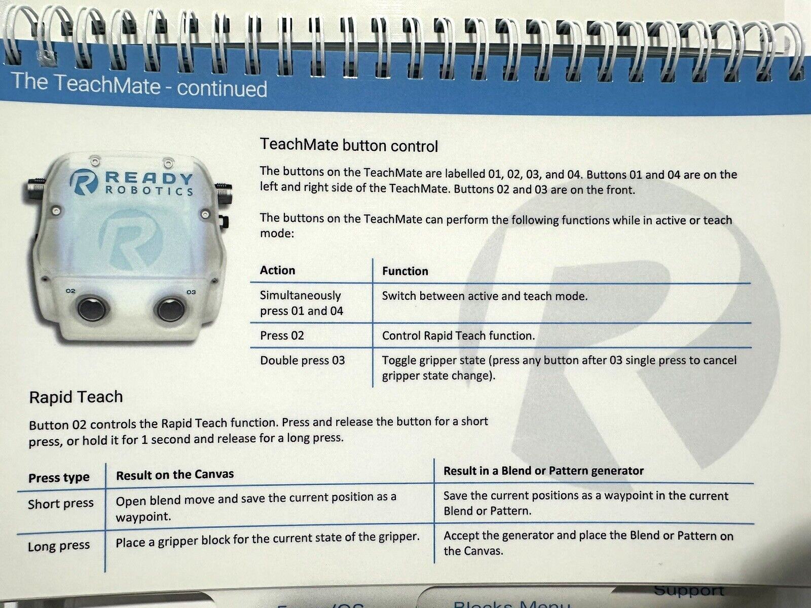 Ready Robotics TeachMate V1 End Effector Module Universal Robots Fanuc ABB etc.