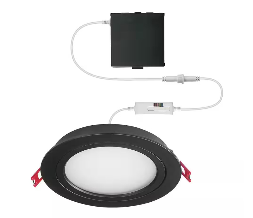 CE Directional Integrated LED 6 in Round Adj Color Temp Canless Recessed Light