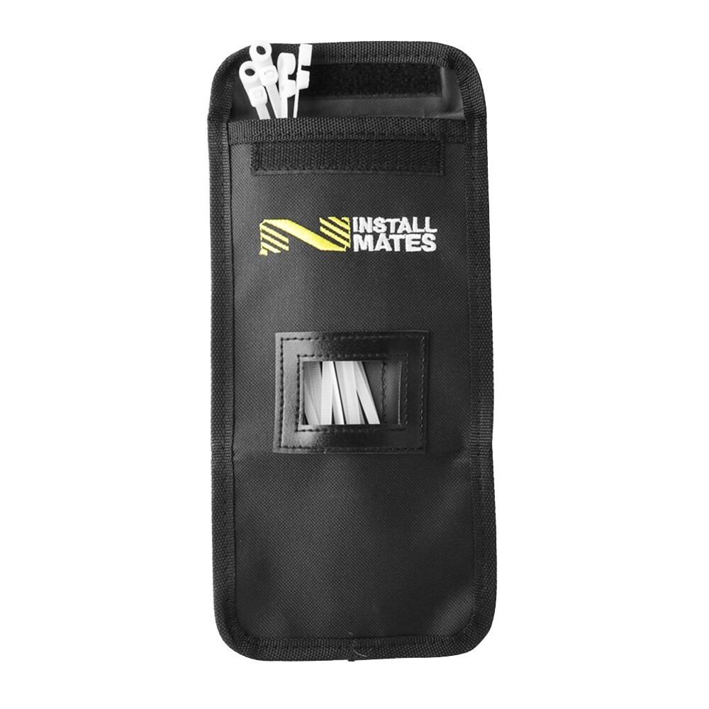 InstallMates™ 7" Cable Tie Storage & Carry Pouch (Black)