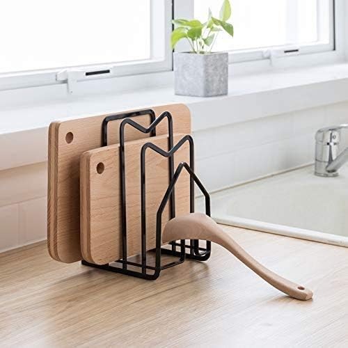 SUNFICON Cutting Board Rack Chopping Board Organizer Stand Holder Kitchen Cou...