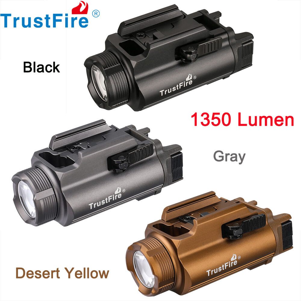 TrustFire 1350LM Rechargeable LED Pistol Light Glock Picatinny LED Flashlight C