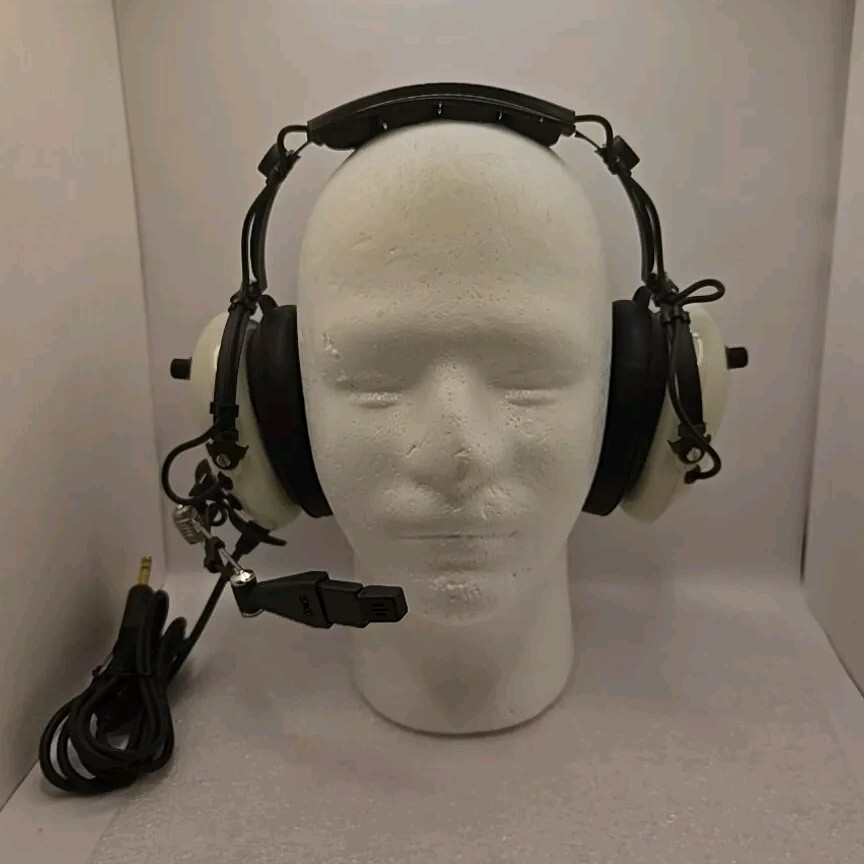 Vintage Aviation Headset ~ DRE Communication 1000 ~ Tested Working Great - EUC
