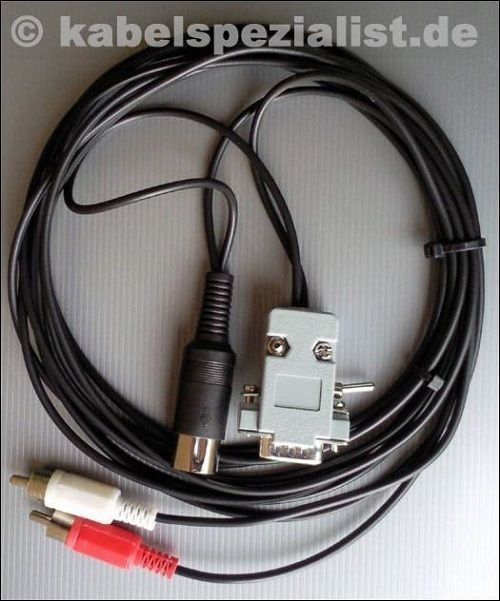 Commodore C128 / C128D cable to 2x RCA 40/80 characters