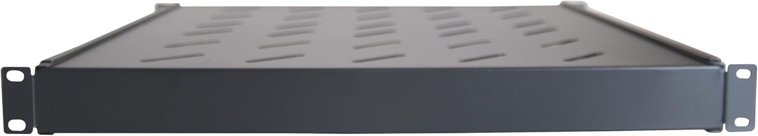 1U 19" Fixed Server Shelf – 4 Post Rack Mount Tray Depth Extends 17" to 33 Heavy