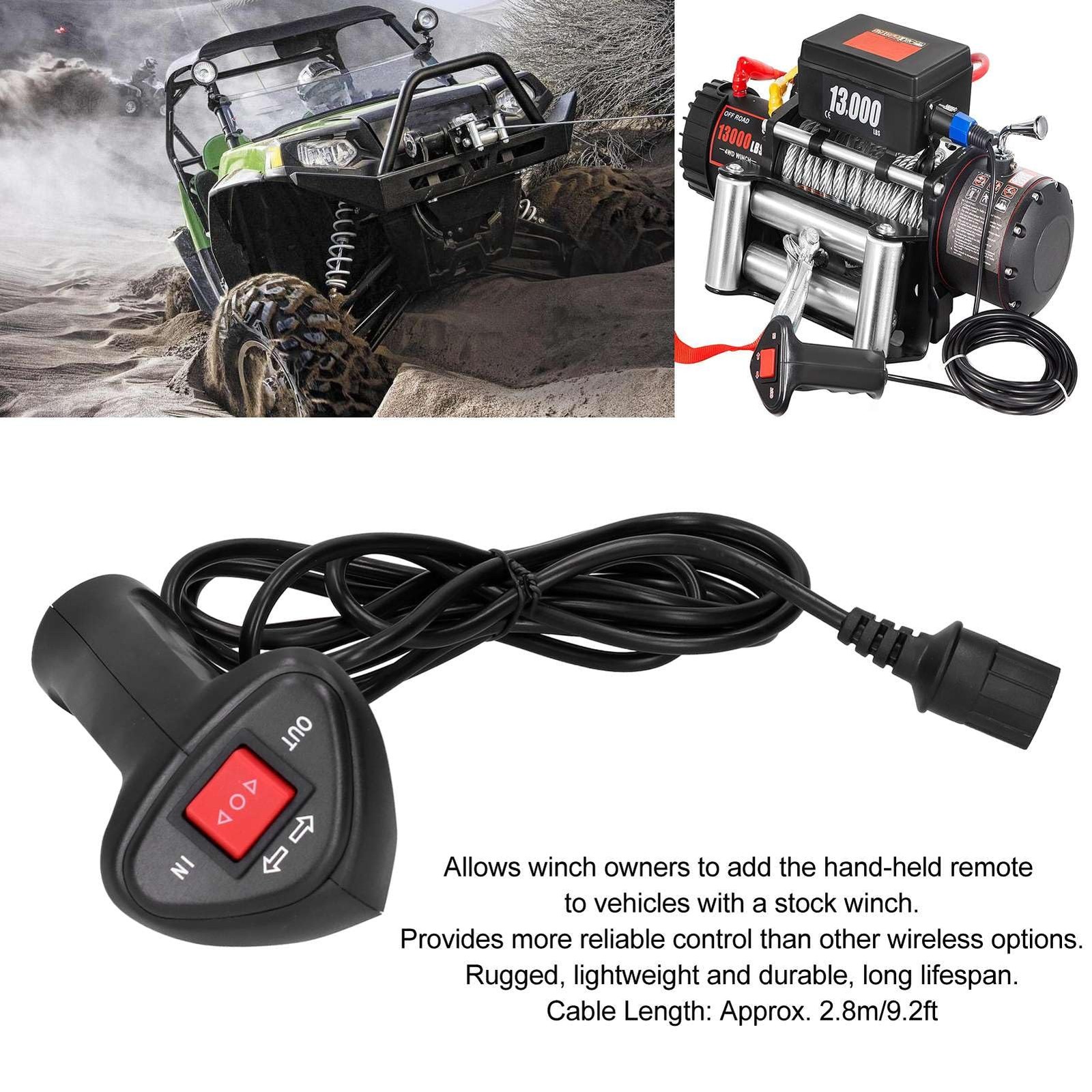 Electric Winch Remote Control Controller, Winch Electric Remote 3 Prong, Cont...