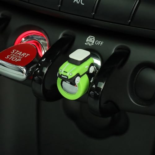 HZEL Car Engine Start Stop Button Cover, Vehnicle Model Push to Lime Green