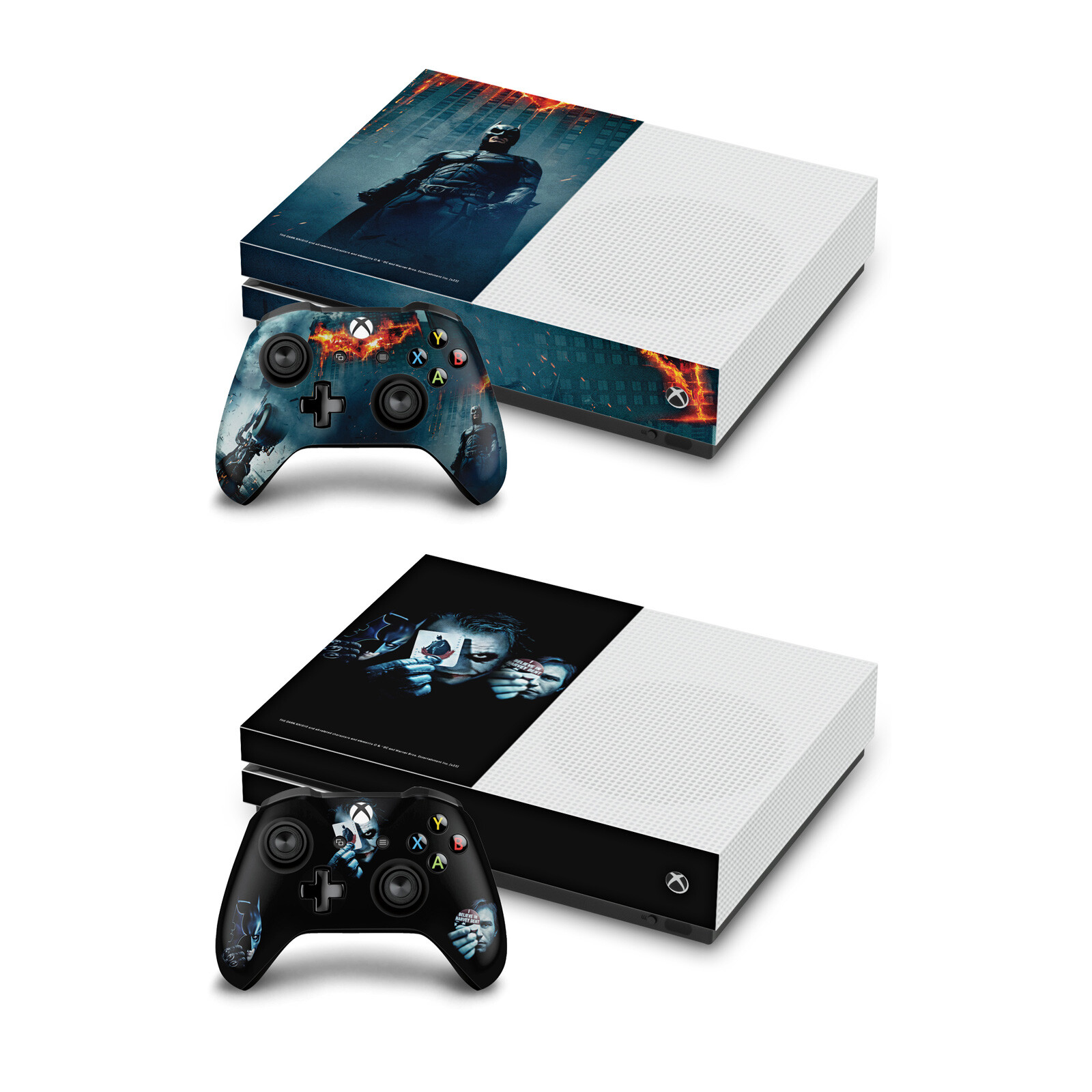 OFFICIAL THE DARK KNIGHT KEY ART VINYL SKIN DECAL FOR ONE S CONSOLE & CONTROLLER