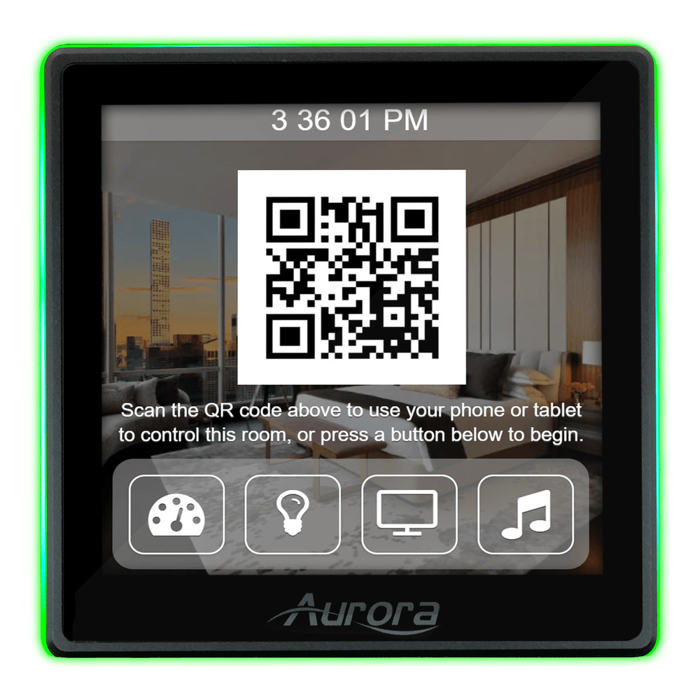 Aurora Multimedia RXT-4WM-B 4" 1:1 Wall Mount ReAX Touch Panel Control System