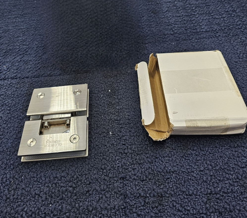 GLC SUS304 Stainless Steel Glass Door Hinge, Heavy Duty - Chrome Finish