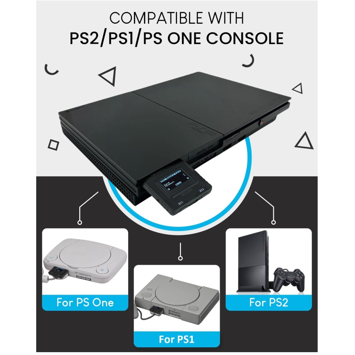 PSxMemCard for PS1/PS2 Consoles - 8GB MicroSD~-%