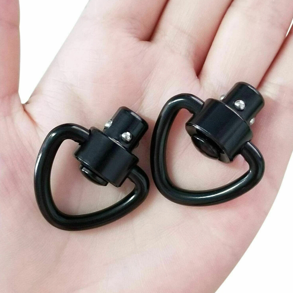 2Pcs 1 Inch Tactical Quick Detach Sling Swivel Mount QD Push Button Loop Adapter