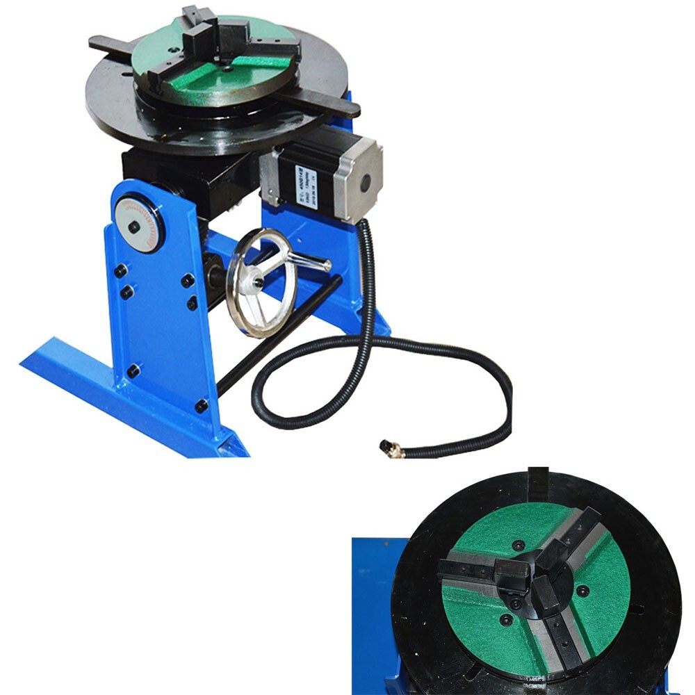 50KG/25KG Welding Positioner Turntable with 200mm Chuck & Foot Switch 110V 60HZ
