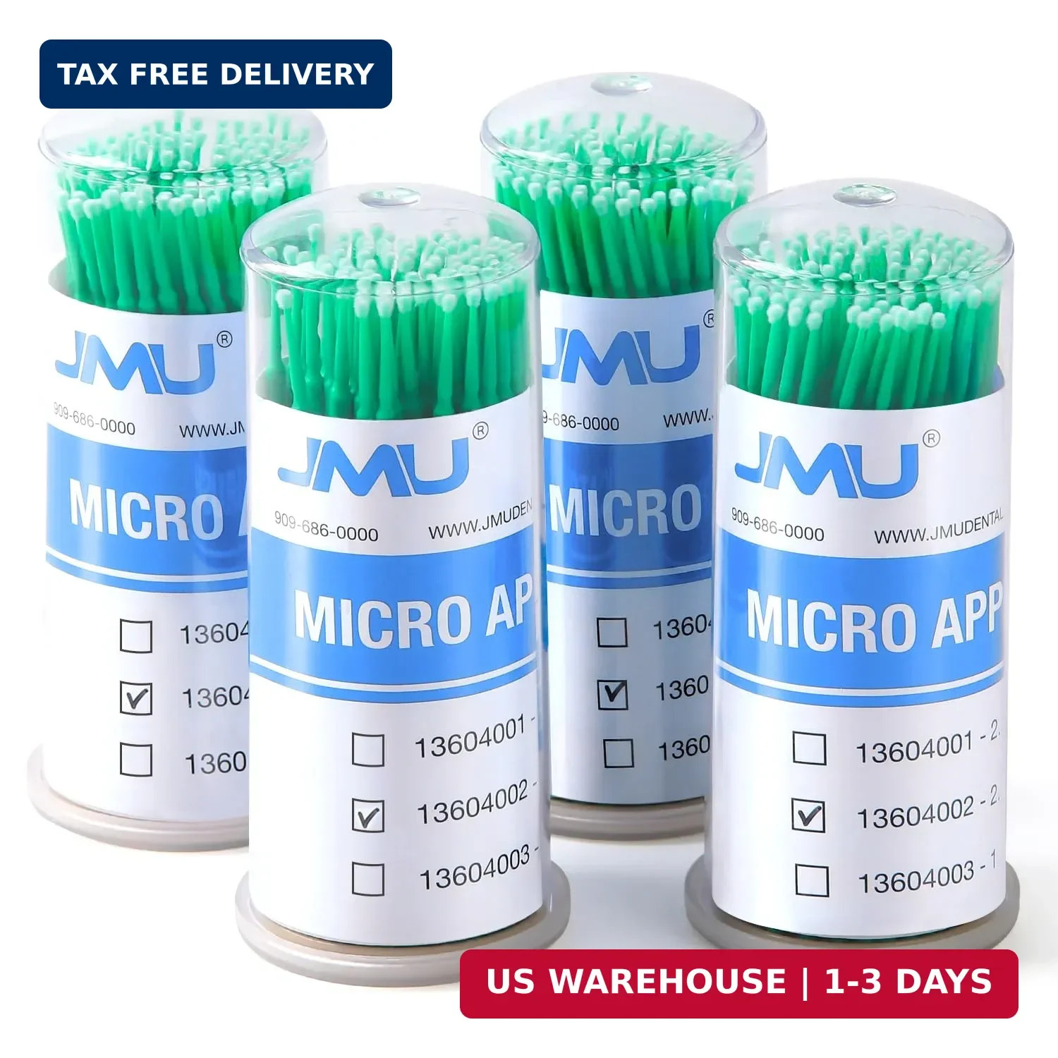 JMU 400pcs Dental Micro Applicators Brushes Fine, Disposable Microswabs