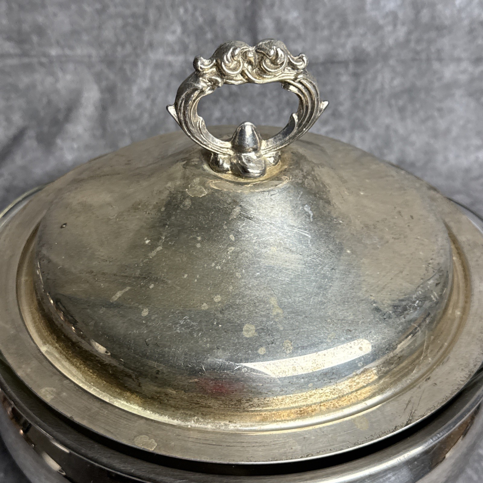 FB Rogers Silver Plate Covered Casserole Serving Dish Bowl with Insert