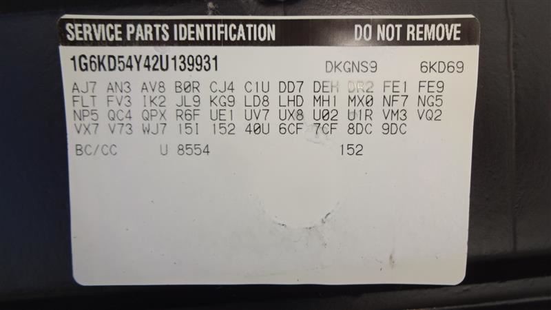 Front Door Module ID: 25717350 Fits 02-03 DEVILLE 641920