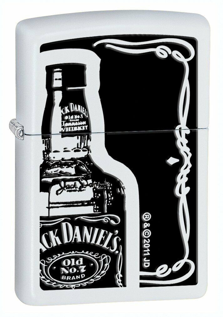 Zippo White Matte Jack Daniel's Lighter 28252