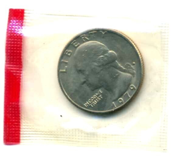 1979 D GEM BU WASHINGTON QUARTER UNCIRCULATED GOVERNMENT SEALED MINT COIN #3087
