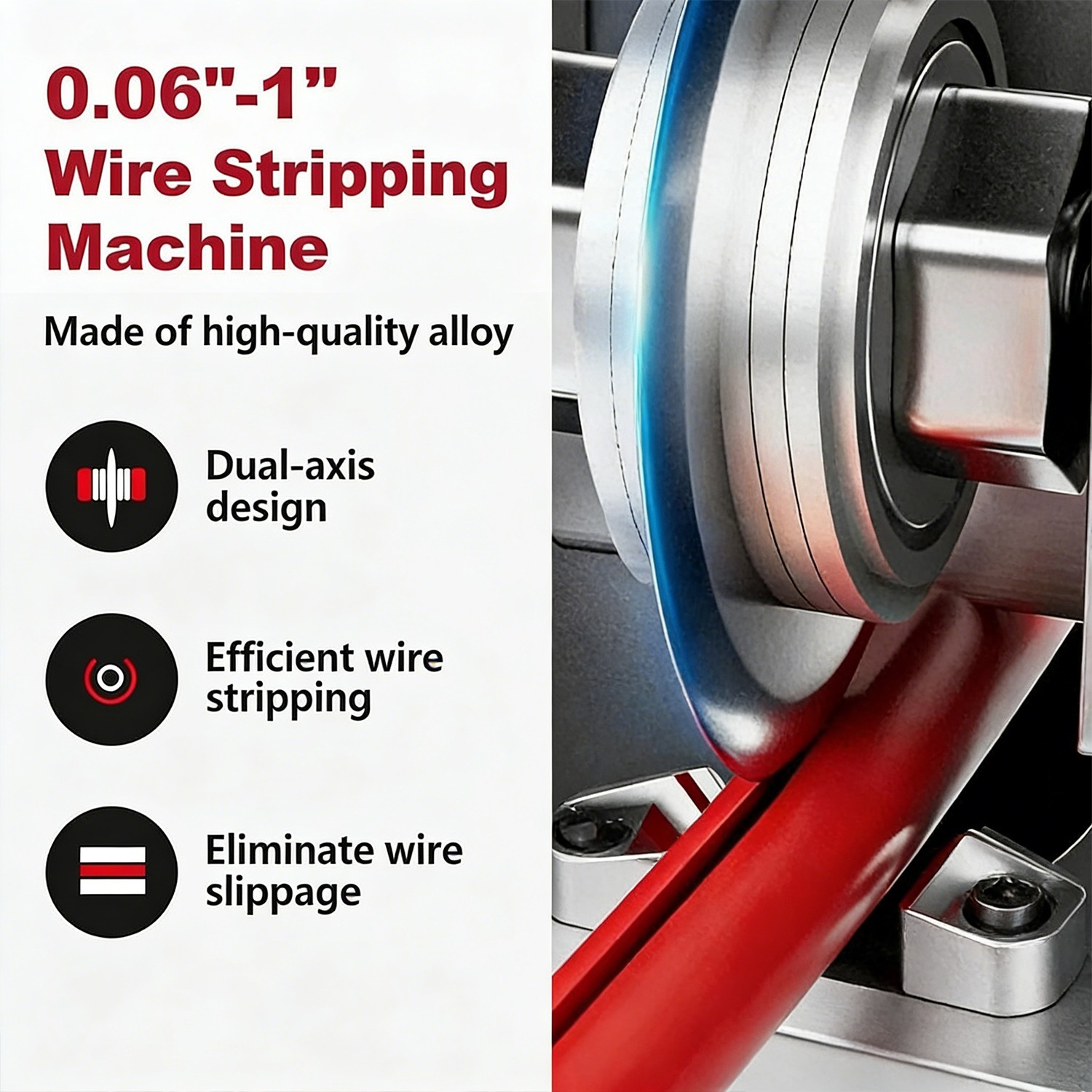 Manual Wire Stripping Machine Portable Hand Crank Scrap Cable Stripper 1mm-21mm