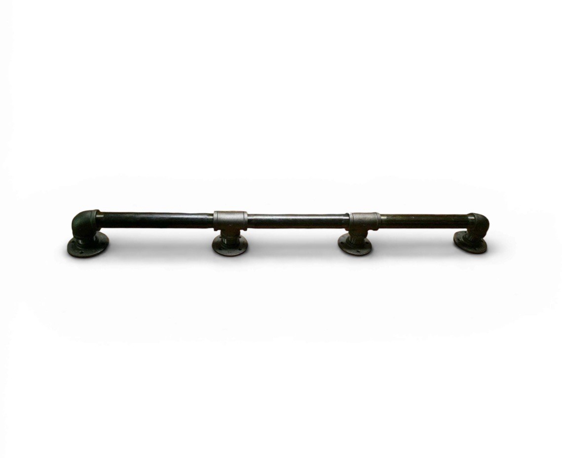 Industrial Pipe Foot Rail - 1-1/4” Pipe x 5" tall x 120" long