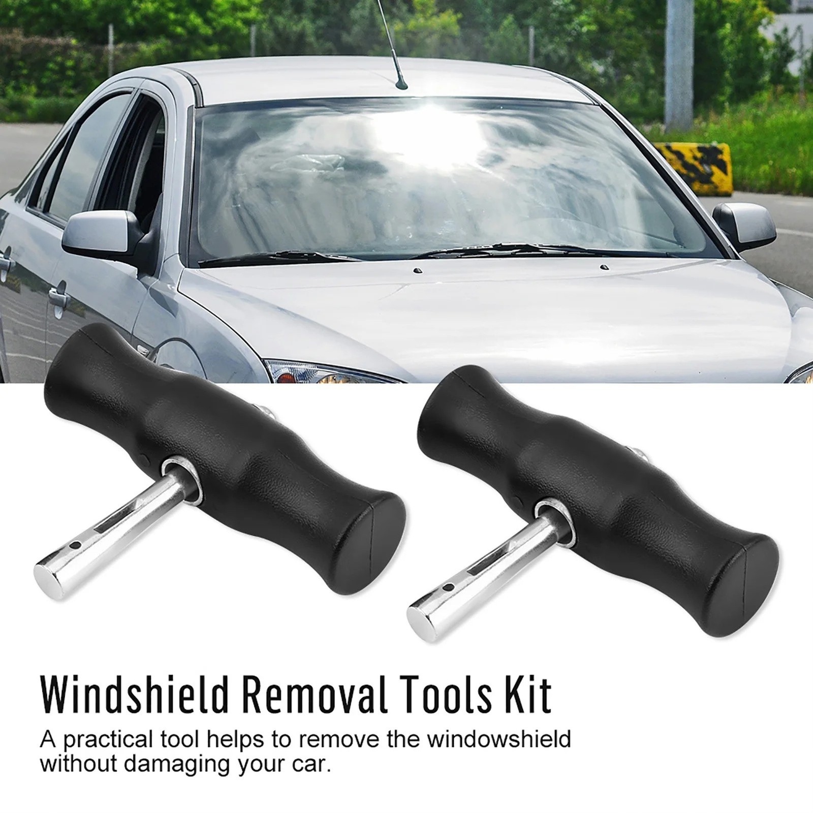 Windshield Removal Tool Kit Auto Glass Windscreen Cut Out Wire Handles