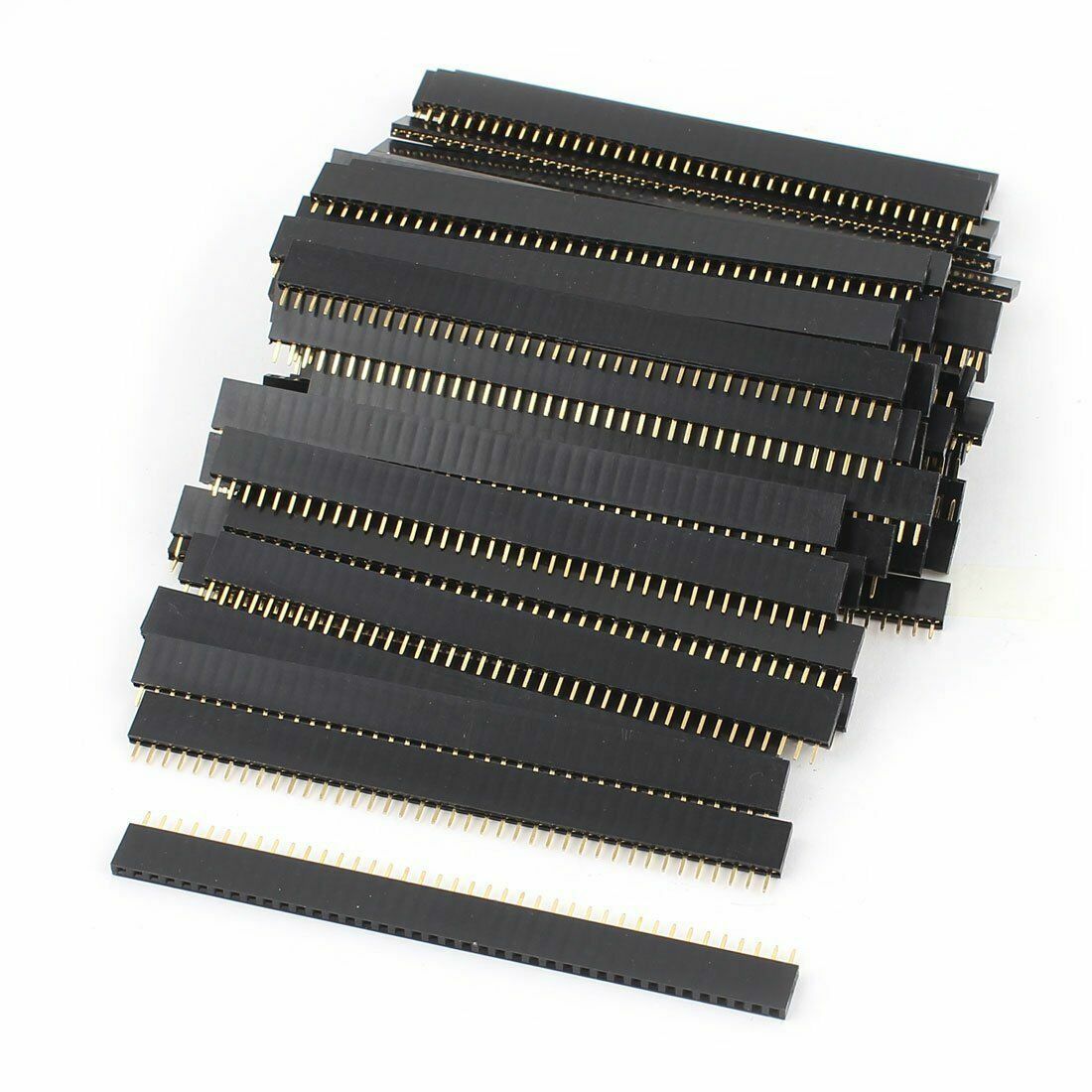 40-Socket Female Header 0.1" 2.54mm PCB Strip Connectors 10/20/40/80 Piece Packs