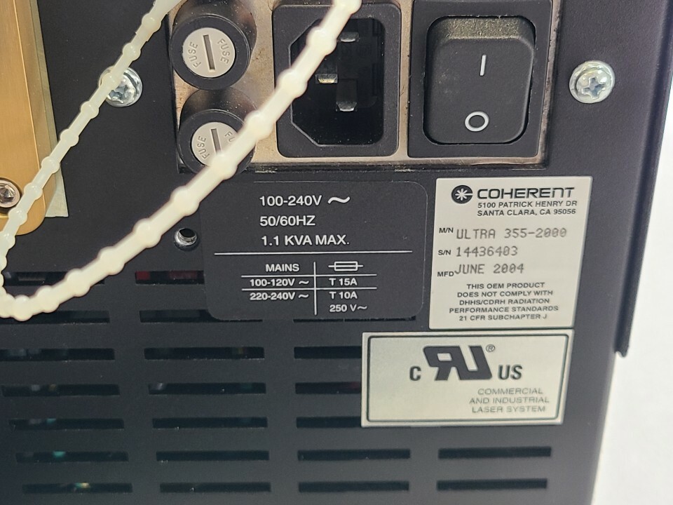 COHERENT AVIA ULTRA 355-2000 LASER& Solid State Recirculating Chiller T255P