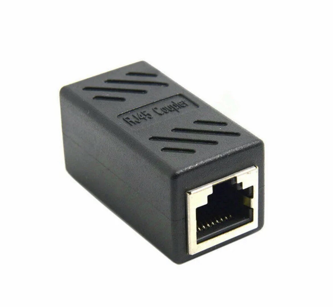 RJ45 Coupler Cat7/Cat6/Cat5e Ethernet Network Cable Extender Connector 2 Pack