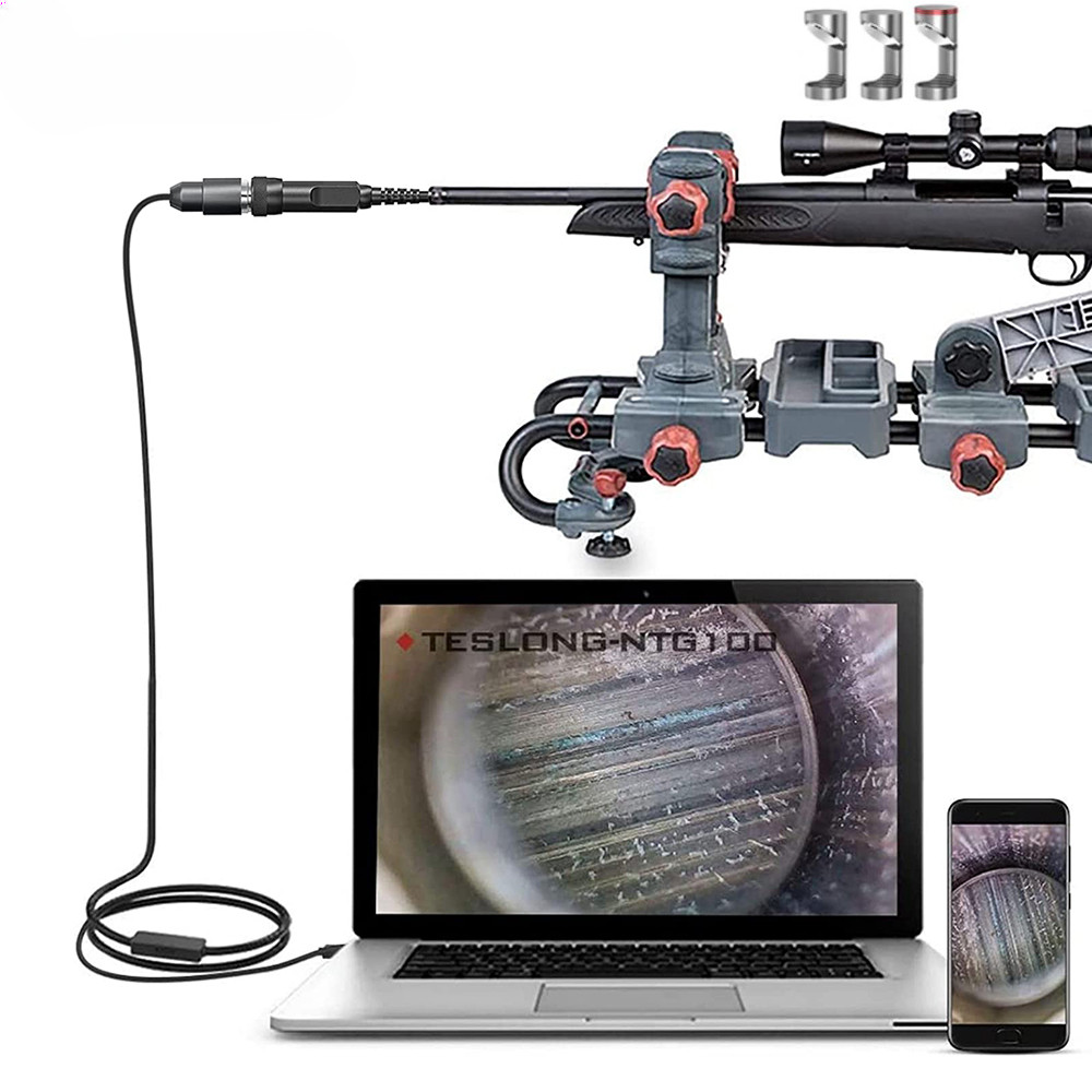 Lens Rifle Borescope Camera 45-inch Flexible Probe Visual Barrel Inspection Tool