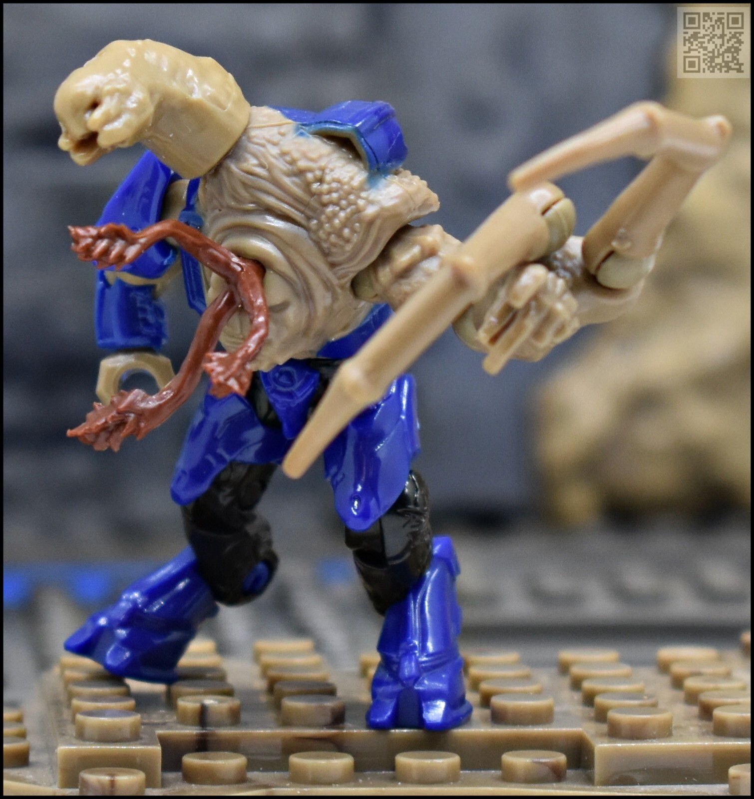 HALO MEGA BLUE ELITE COMBAT FLOOD INFECTED FORM MINI FIGURE HXL07 CHARACTER PACK