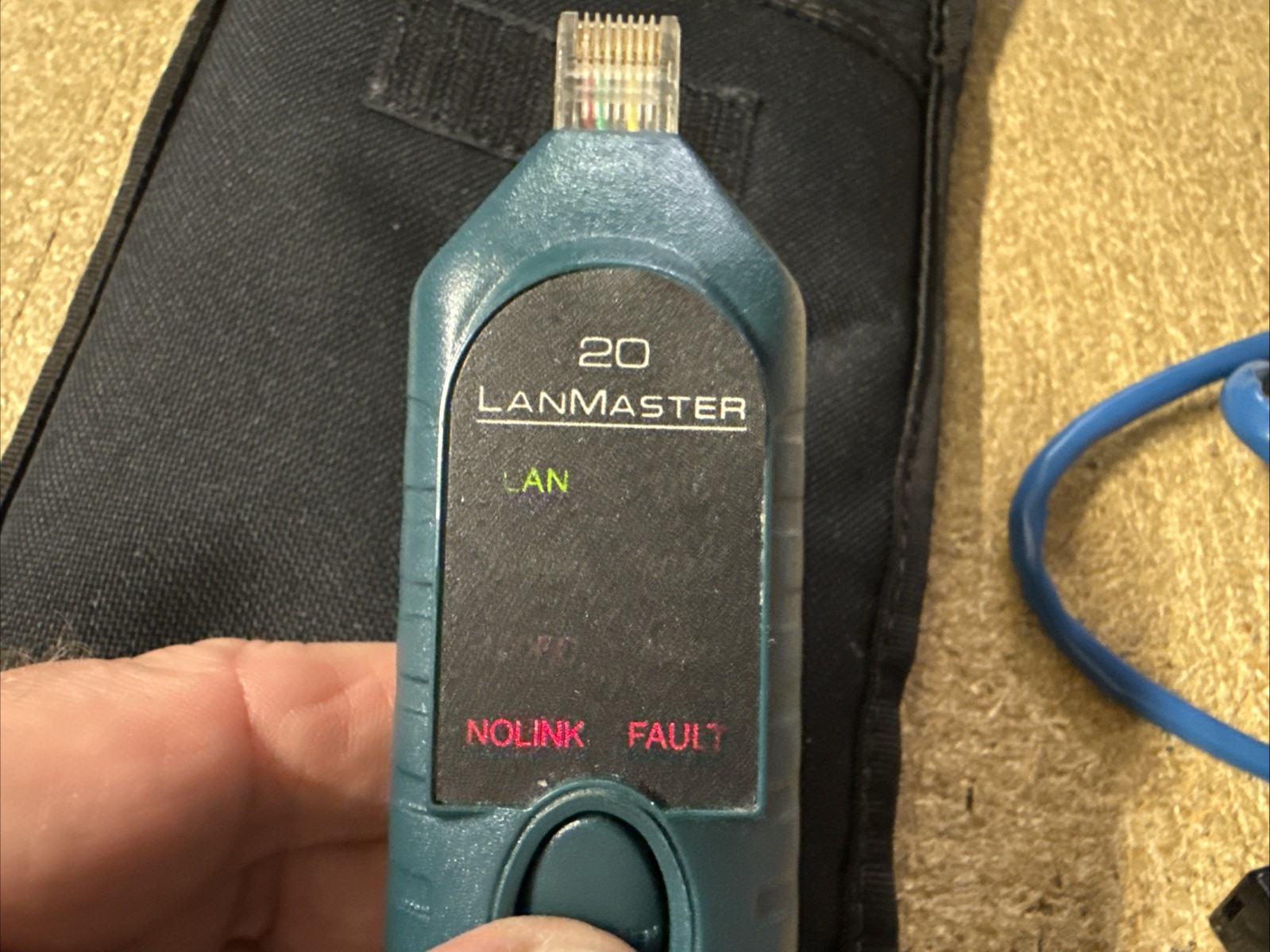 Psiber LM20 LanMaster 20 Link Tester for Verifying LAN Operation w/ Case