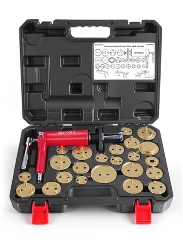 BILITOOLS Pneumatic Brake Caliper Compression Tool 24-Piece Disc Brake Set