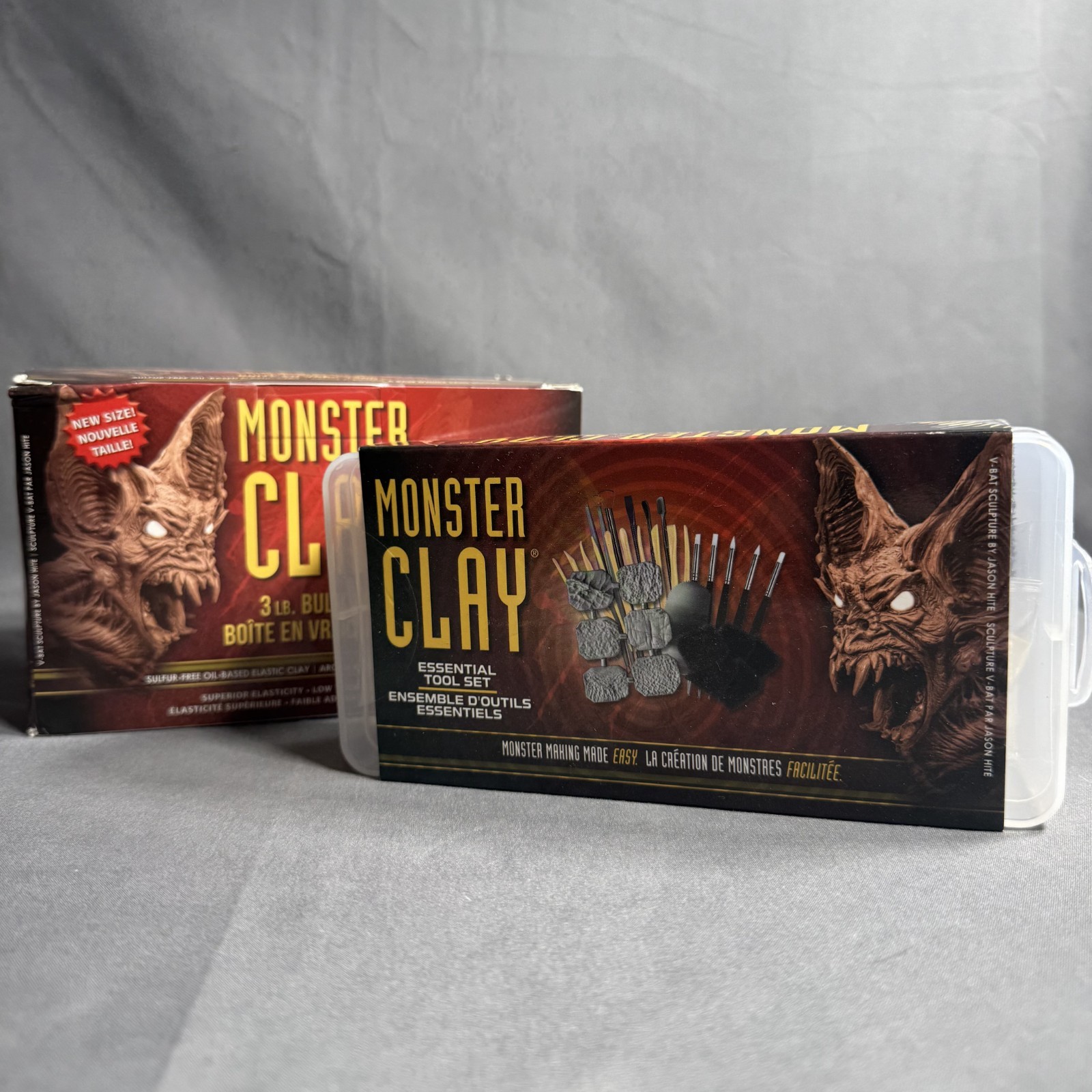 Monster Clay Premium Sculpting Lot 3LB Oil-Based Clay & Essential Tool Set
