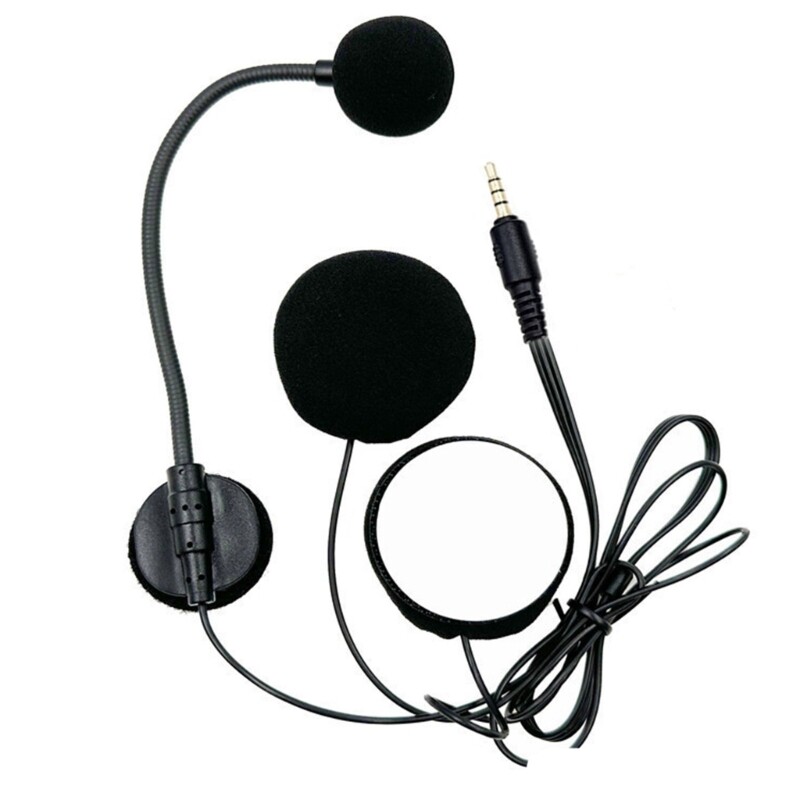 Helmets Speaker Earphone Intercom Mic 3.5mm Straight Head for Motorcycle Helmets