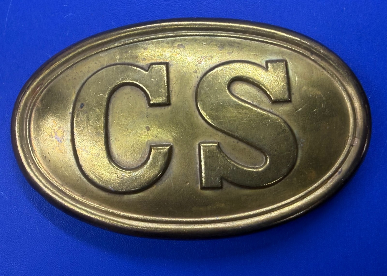 CS Confederate States Civil War Reenactment REPLICA Vintage 3 Prong Belt Buckle