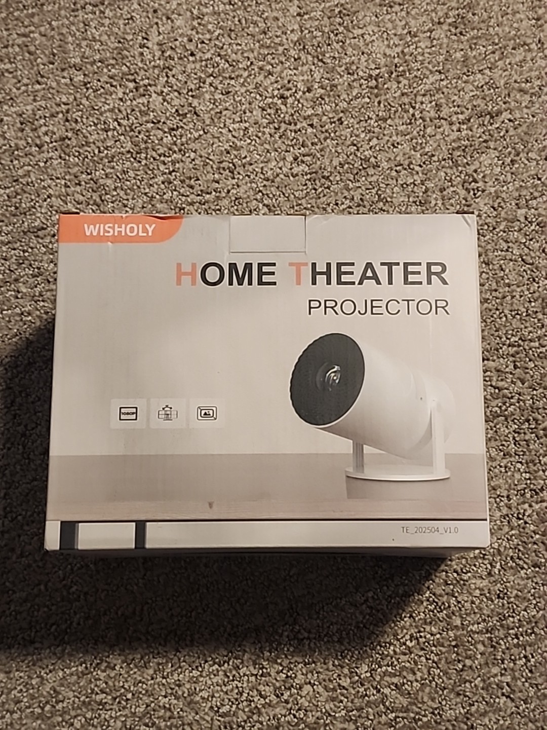 Wisholy 1080p Resolution Home Theater Projector Model X3- White