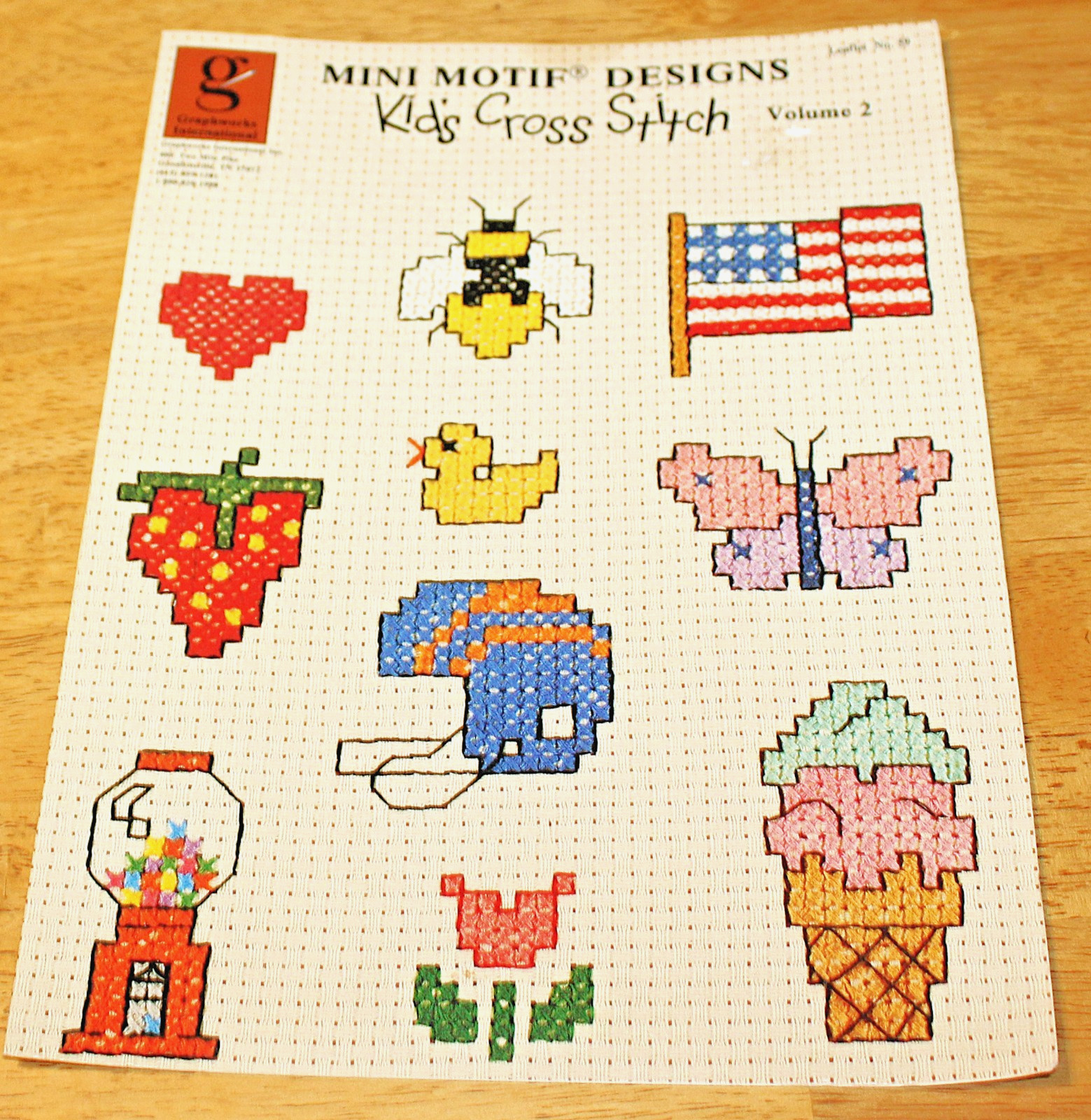 Graphworks ~ MINI MOTIF DESIGNS - KID'S CROSS STITCH Volume 2 - Leaflet 59 - Guc