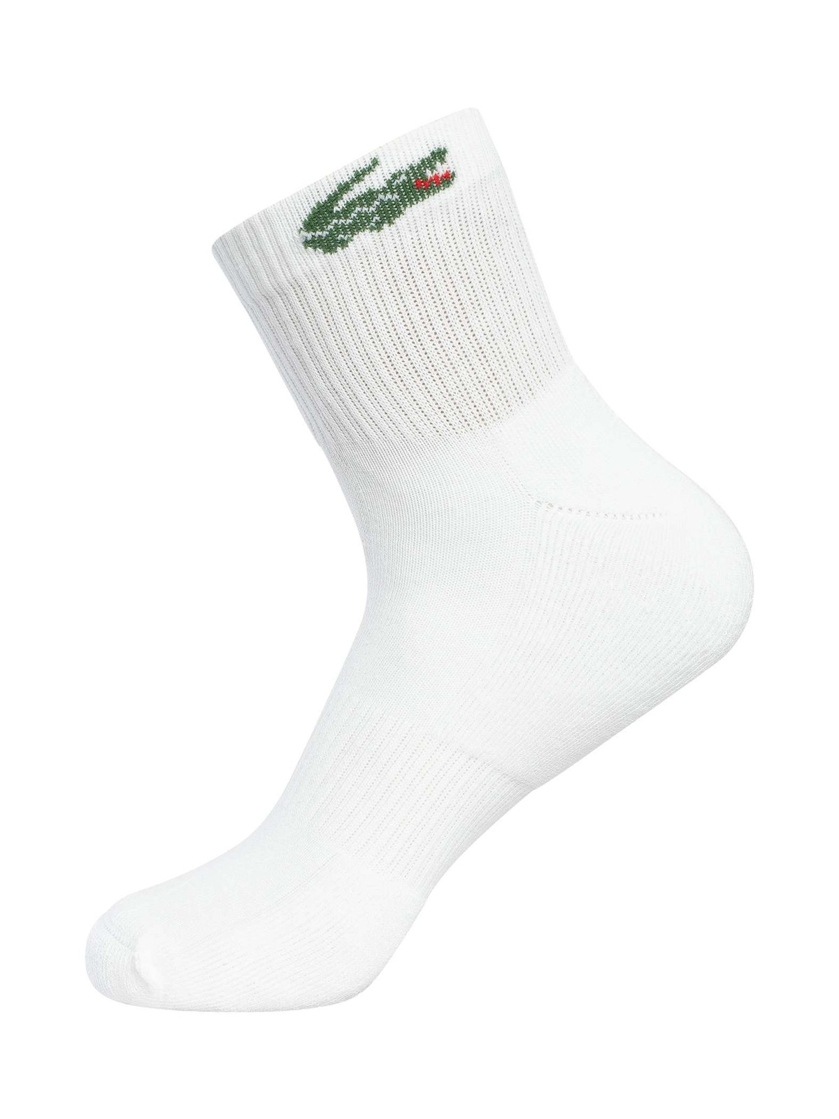 Lacoste Men's 3 Pack Ankle Socks, White