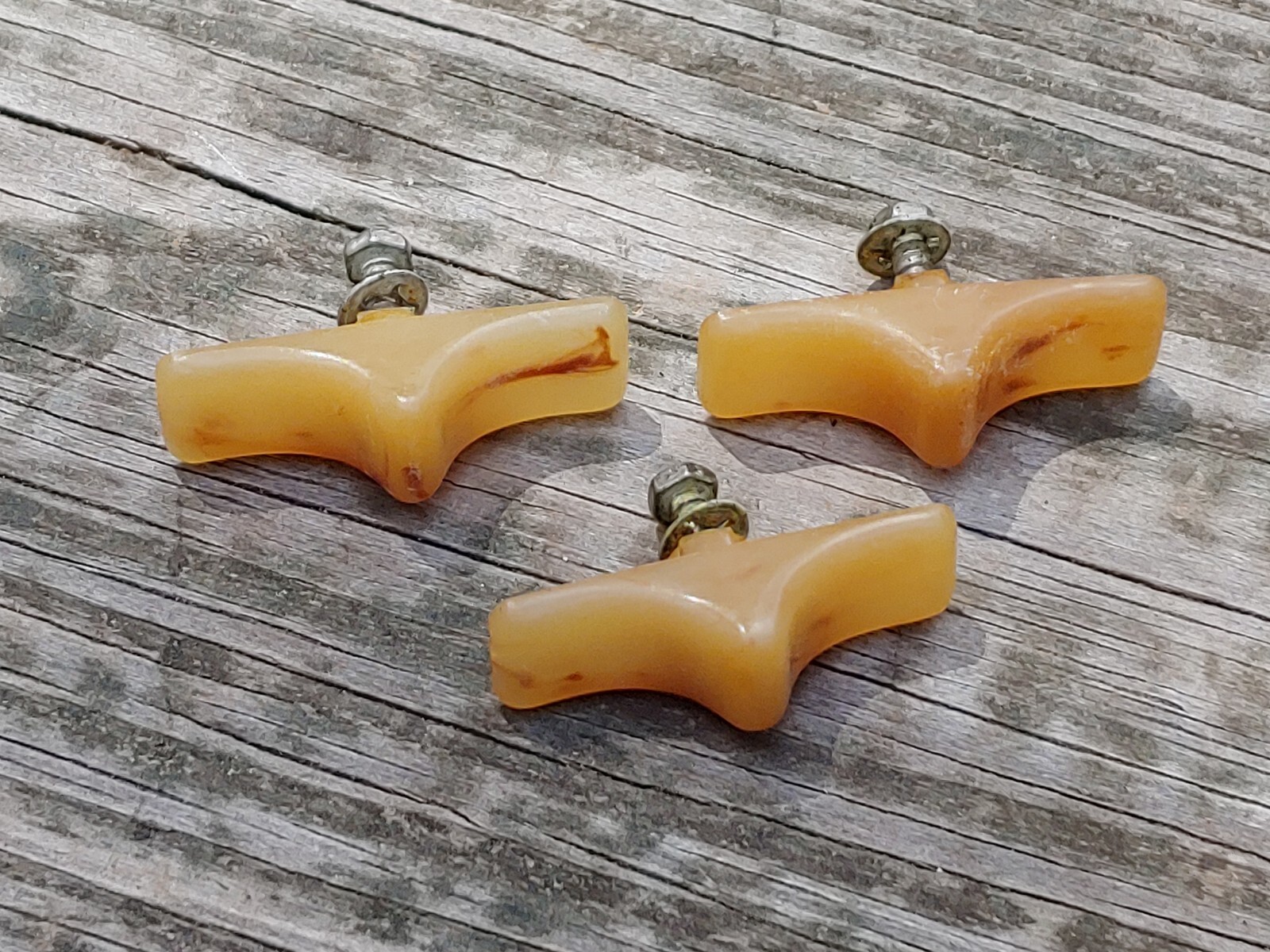 Set of 3 1940's ZENITH Model 169-101 Phono Auto Changer BAKELITE Slider KNOBS
