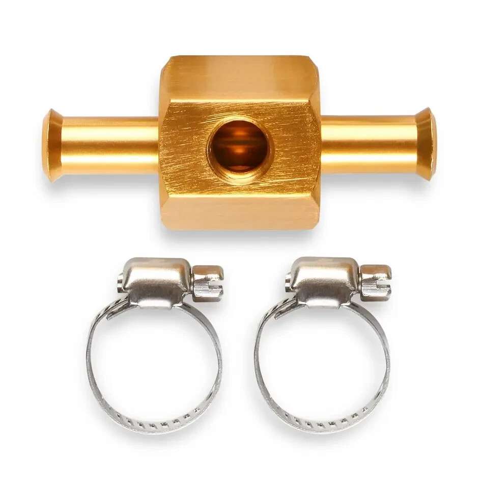 Mr. Gasket 2975 In-Line Fuel Pressure Gauge Adapter Fits 3/8" Fuel Hose 1/8" NPT