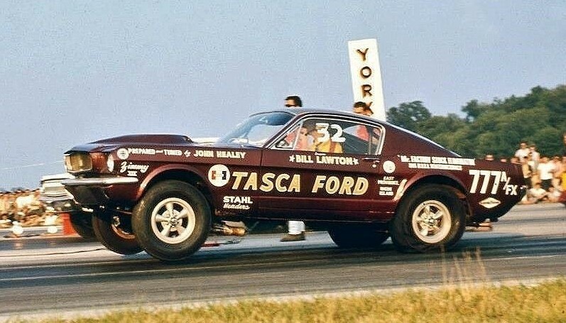 Tasca Ford License Plate Frame - Thunderbolt Boss Mustang Drag Racing