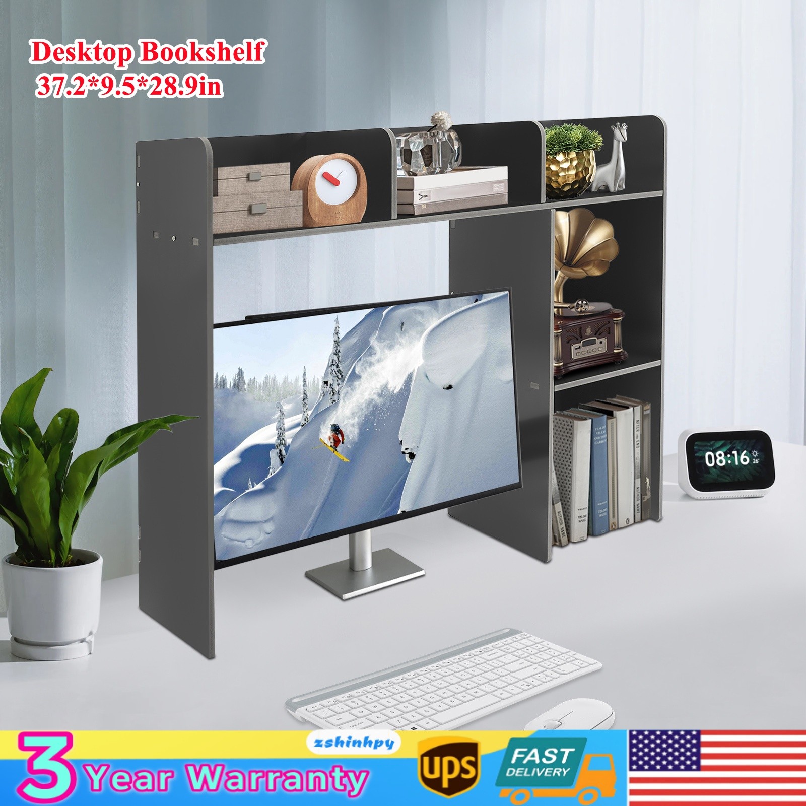 Desk Bookshelf Organizer, Office Desk Bookshelf Holder Desktop Bookshelf USA