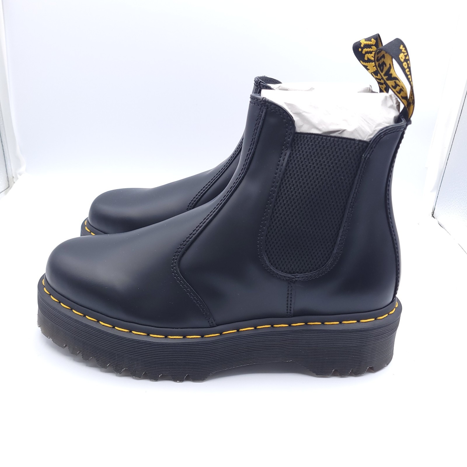 Dr. Martens 2976 Quad Retro Chelsea Boots Mens 10 Womens 11 Black Classic Style