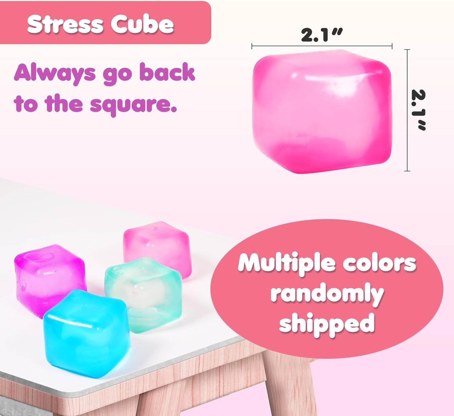 3 PACK Nee Doh Nice Cube Super Solid Squish - Blue Purple Pink - Brand New