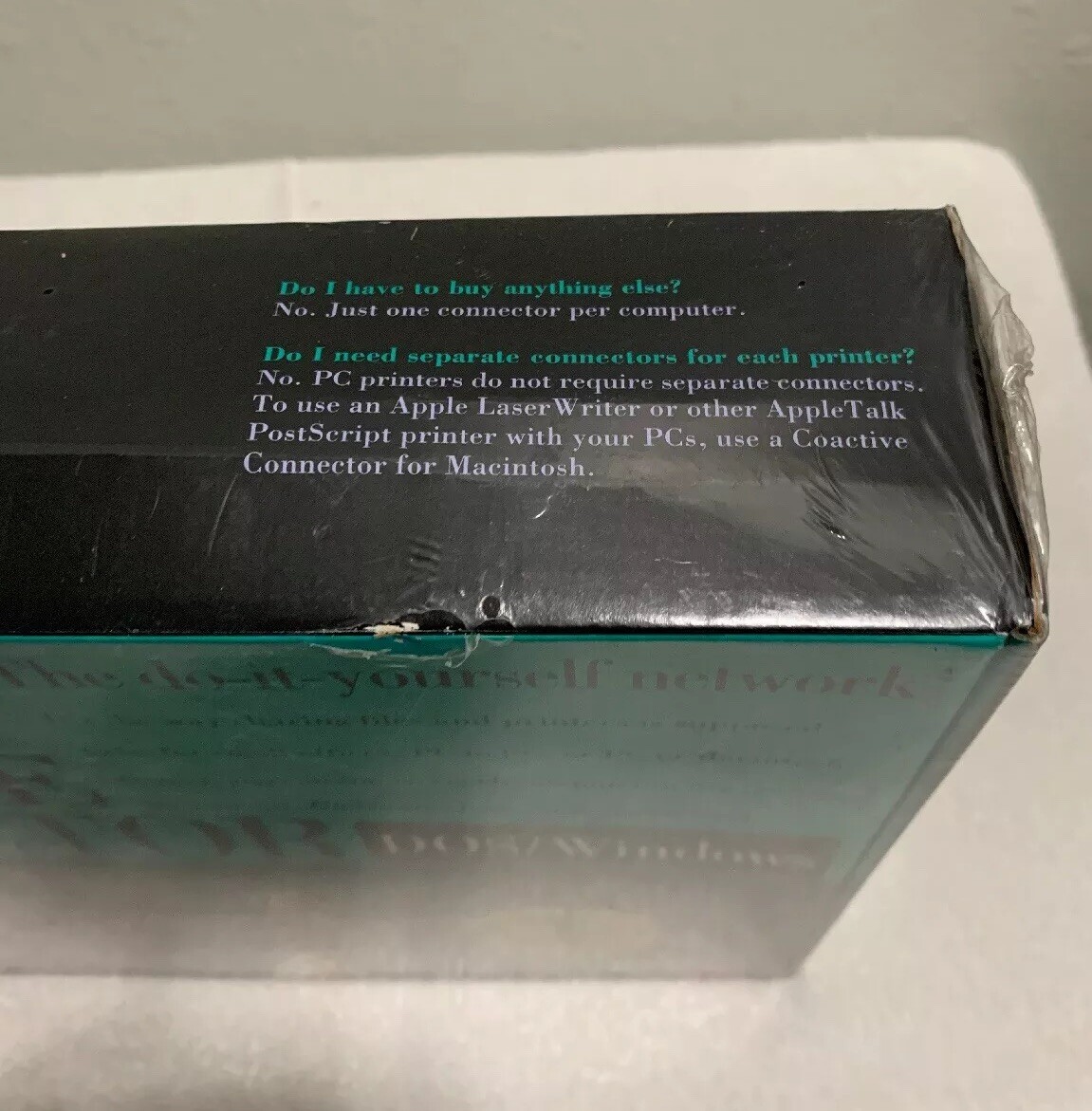New Sealed COACTIVE NETWORK CONNECTOR for DOS/windows