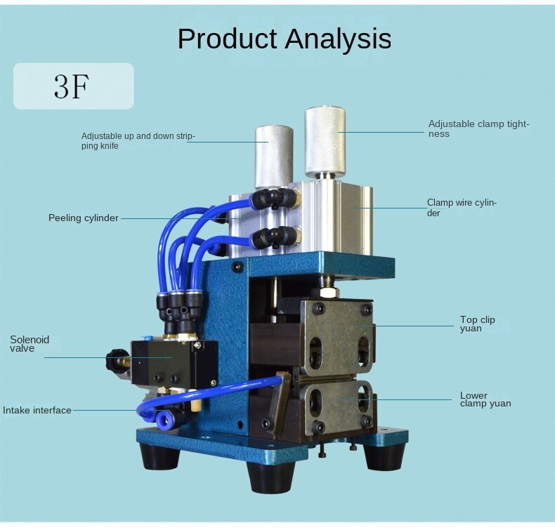 Vertical Core Wire Stripping Machine Pneumatic Stripping Twisting Machine 3F