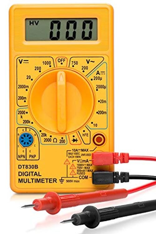 HILTEX 40508 Digital Multimeter Diode & Transistor Tester AC DC Volt 1 Pack