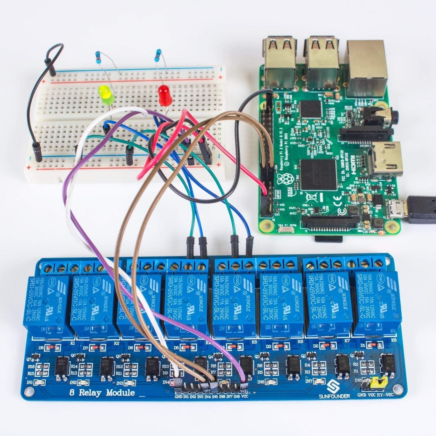 High-Current 8-Channel Relay Shield - Perfect for Arduino, Raspberry Pi Projects