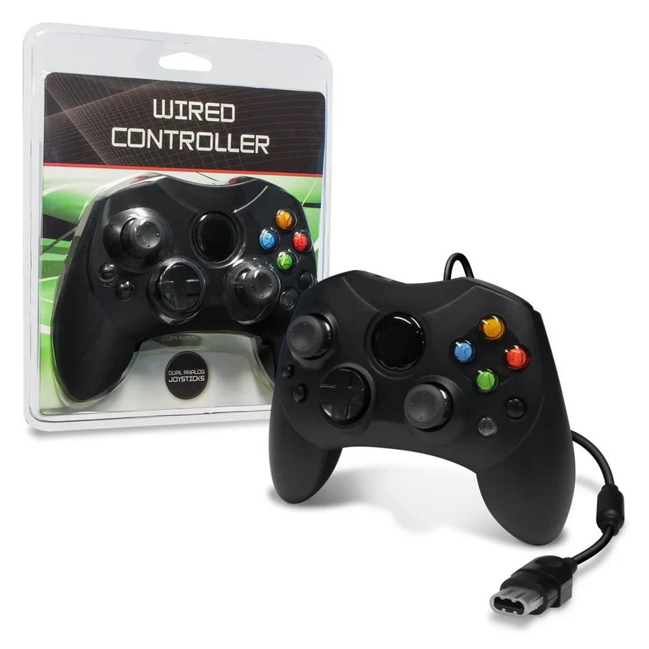 Wired Controller Black Original Dual Analog Joysticks - Original Xbox - New